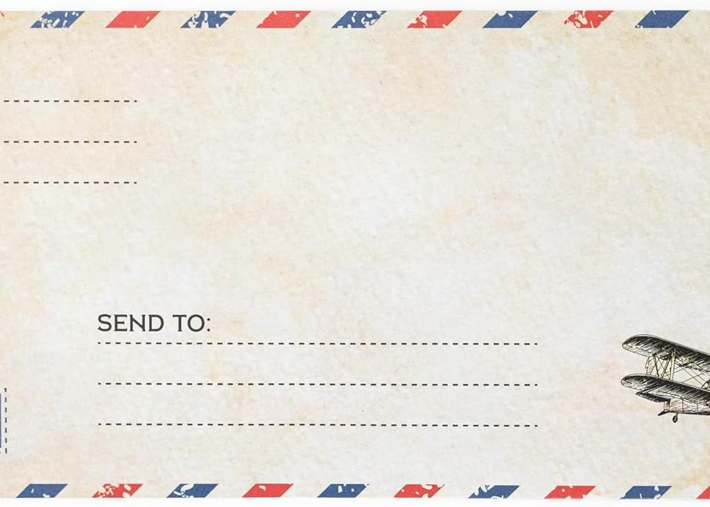 60 Pack Airmail Paper and Envelopes Set - Blue Writing Paper for Invitations, Love Letters, Letters to Troops, Christmas Letter - 8.5 x 11 Inch - Image 7