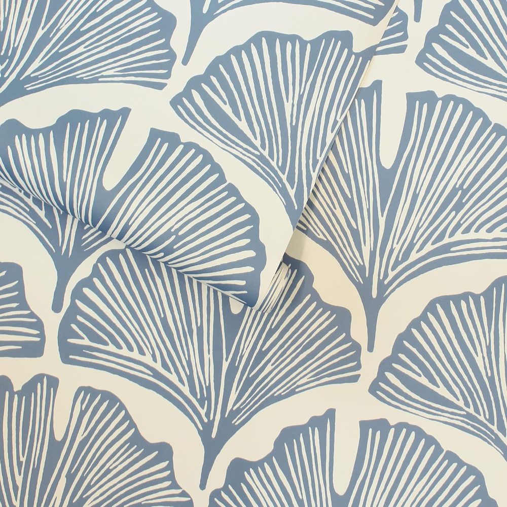 Tempaper x Novogratz Waverly Blue Feather Palm Removable Peel and Stick Wallpaper, 20.5 in X 16.5 ft, Made in The USA - Image 4